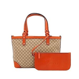 Gucci Diamanté Small Craft Tote in Orange